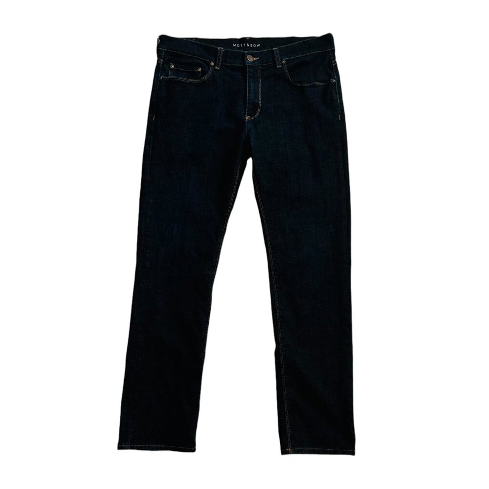 Mott & Bow Men's Size 33W 30L Crosby Straight Slim Leg Blue Jeans